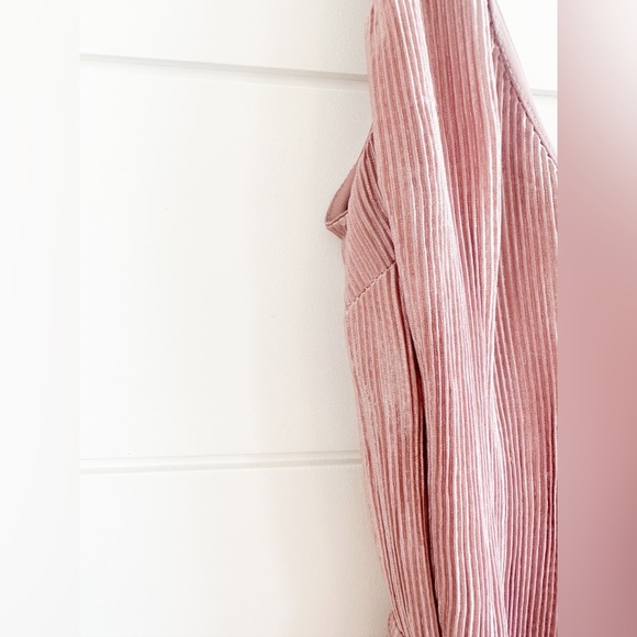 NWT - Black Note- Pink pleated Short Dress - Spaghetti Strap - Waist Tie- Size L - Picture 6 of 7